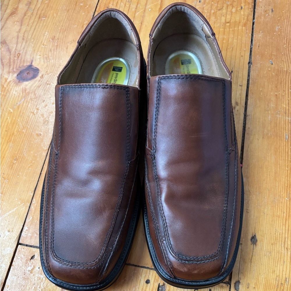 Dockers Men's Brown Leather Slip-On Loafers